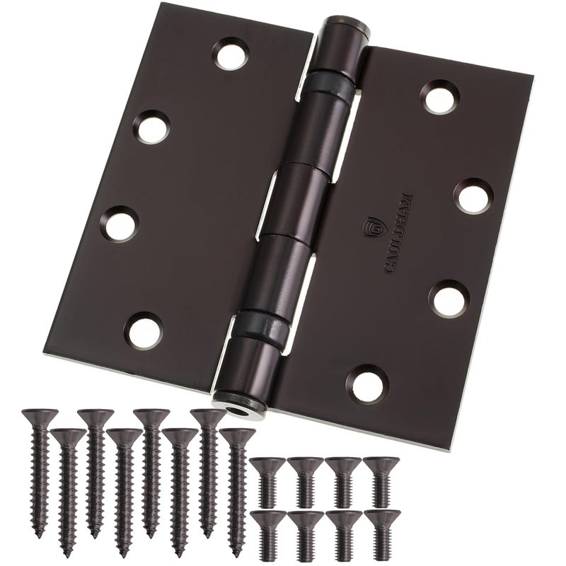 Cauldham (3 Pack) Commercial-Grade 4-1/2" Full Mortise Ball-Bearing Door Hinges - Oil Rubbed Bronze - Image 1